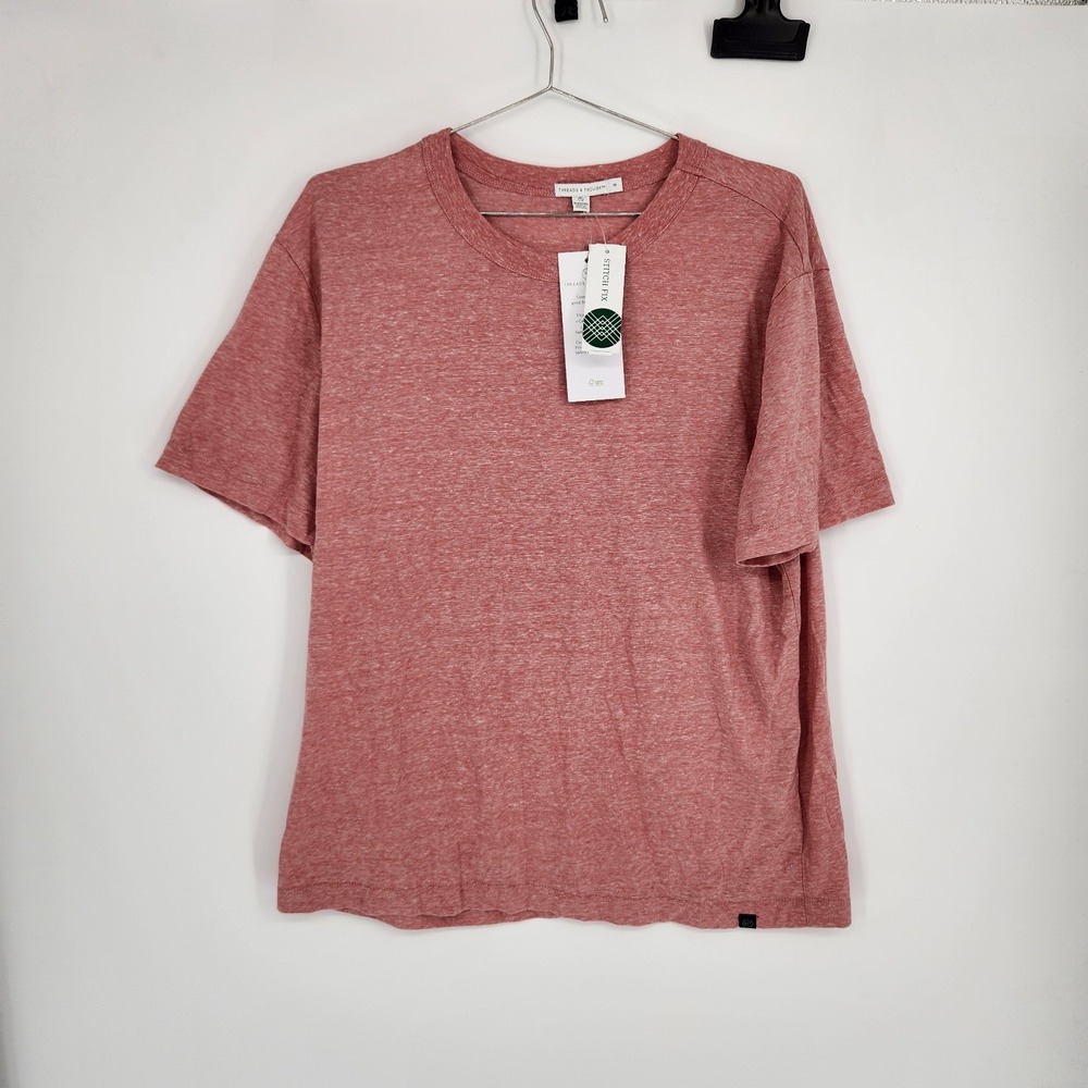 Threads 4 Thought Men's Red Medium Jersey Relaxed Crew T-Shirt NWT